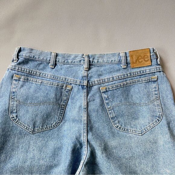 Vintage Light Wash Light Acid Wash Lee Relaxed Fit Jeans Size 38x30 - Picture 4 of 10
